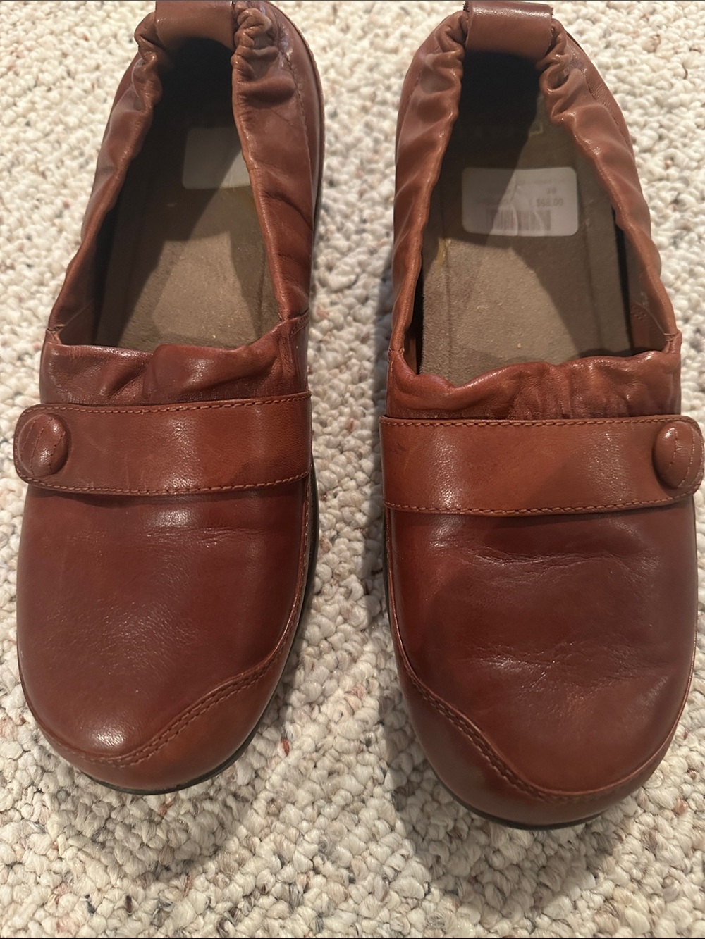 Dansko Brown Leather Slip-On Flats